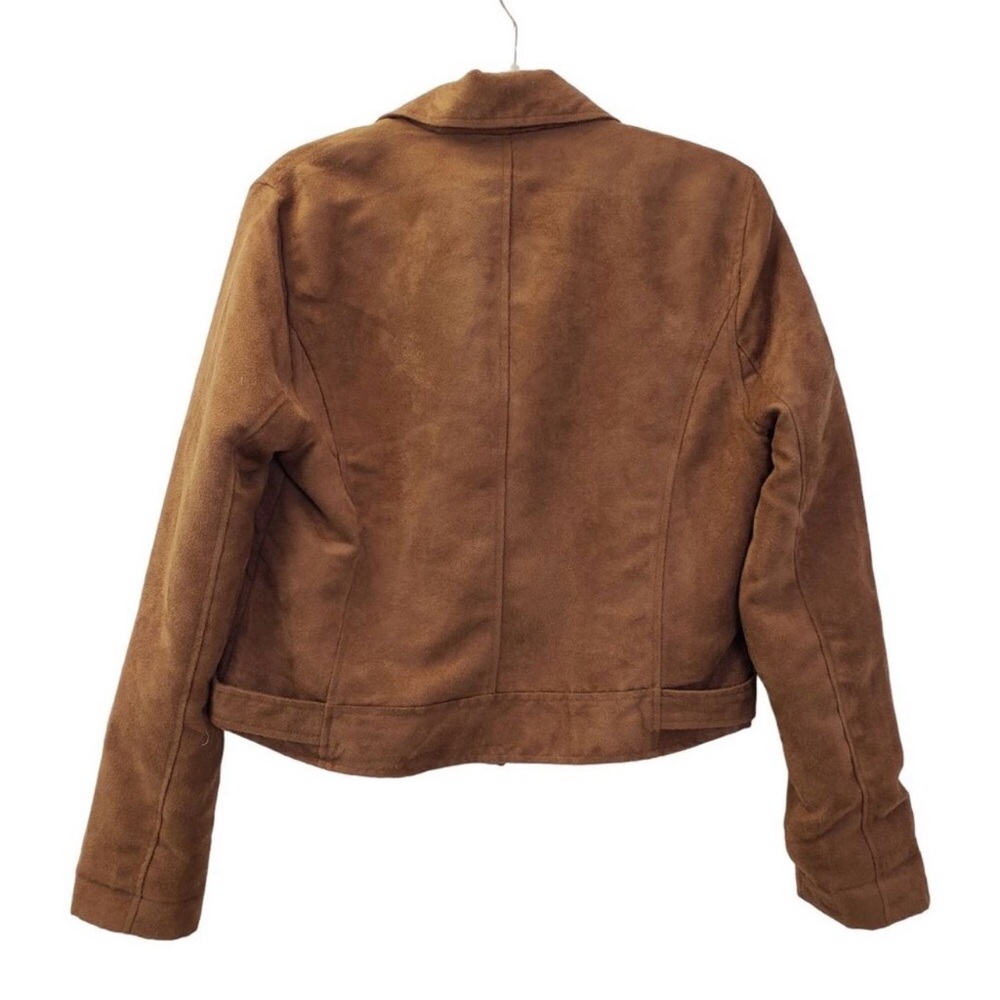 JACK by BB Dakota Faux Suede Moto Jacket Size Large - Picture 2 of 5